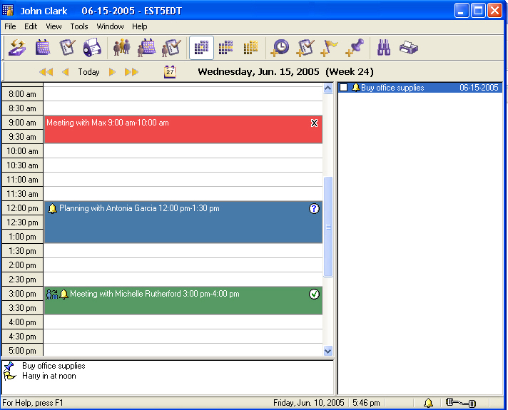 The web conferencing application window.