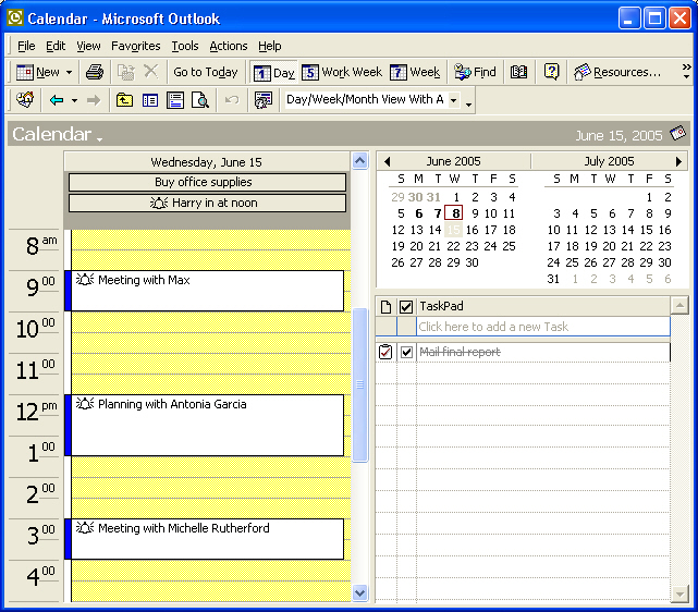 The Web Conferencing console.