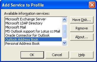 adding a service to a profile
