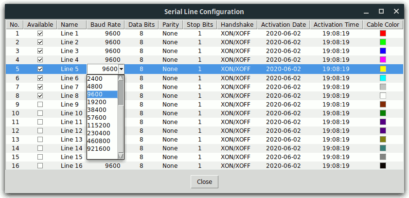 Serial Line Configuration