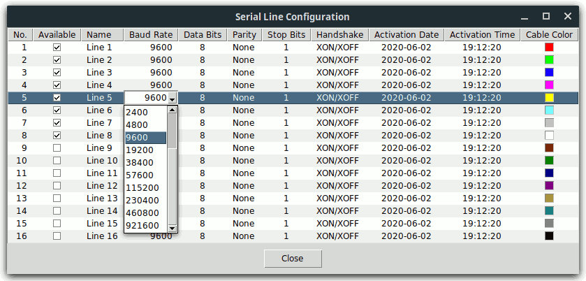 Serial Line Configuration
