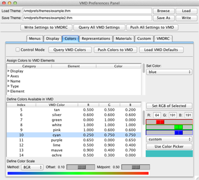Sample Image of VMDPrefs GUI